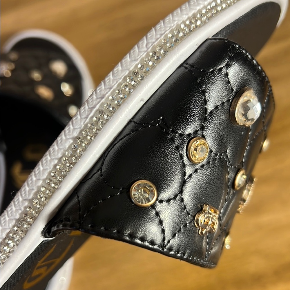 Juicy Couture Embellished Quilted Sandals - Picture 8 of 9